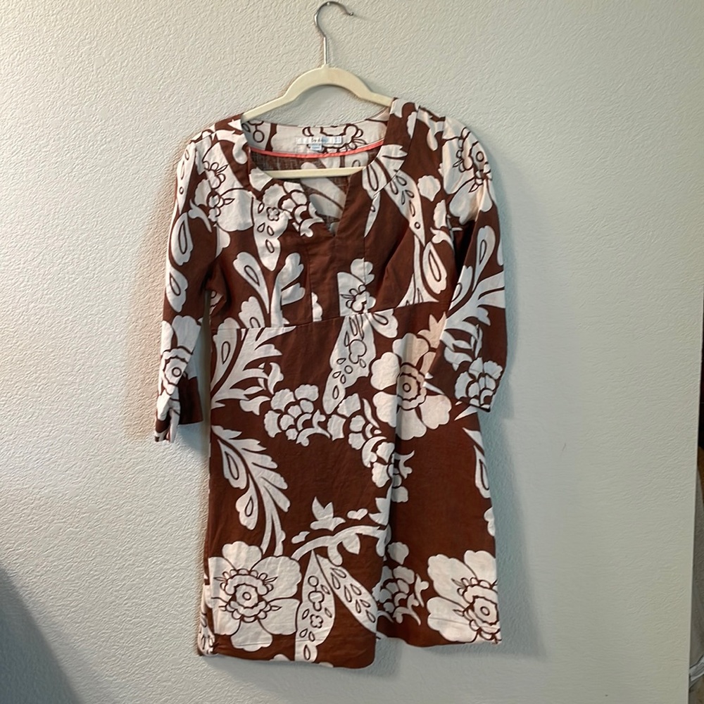 Boden brown and cream women’s size 6R tunic